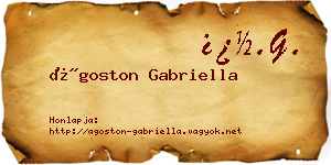 Ágoston Gabriella névjegykártya