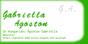 gabriella agoston business card