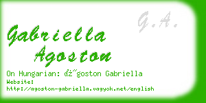 gabriella agoston business card